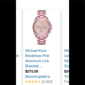 Pink Michael Kors watch